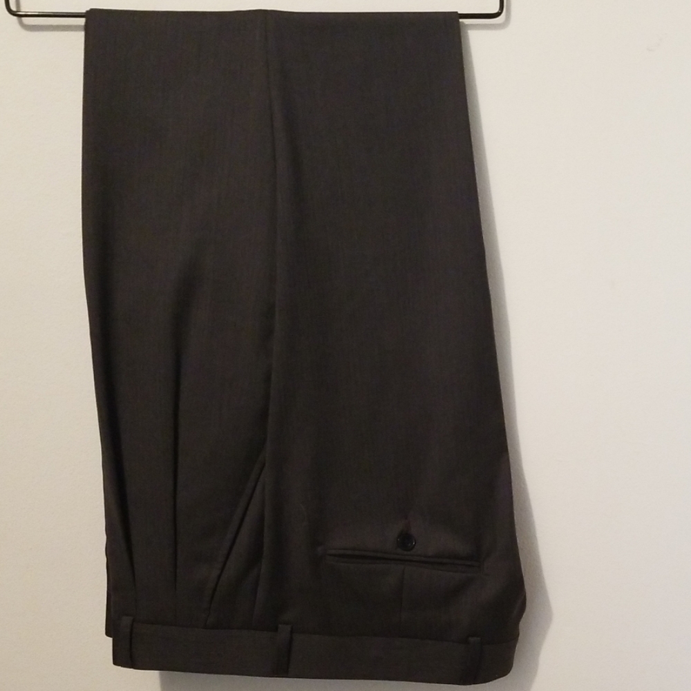 Men's wool dress slacks, dark grey, 36x30